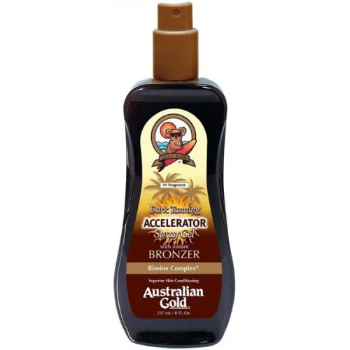 Спрей-гель прискорювач засмаги Australian Gold Dark Tanning Accelerator Spray Gel with Bronzers з бронзерами, 237 мл.