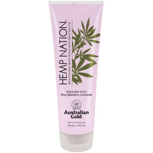 Увлажняющий скраб для тела «ягоды и лаванда» Australian Gold Hemp Nation Wild Berries & Lavender Body Scrub, 235 мл.