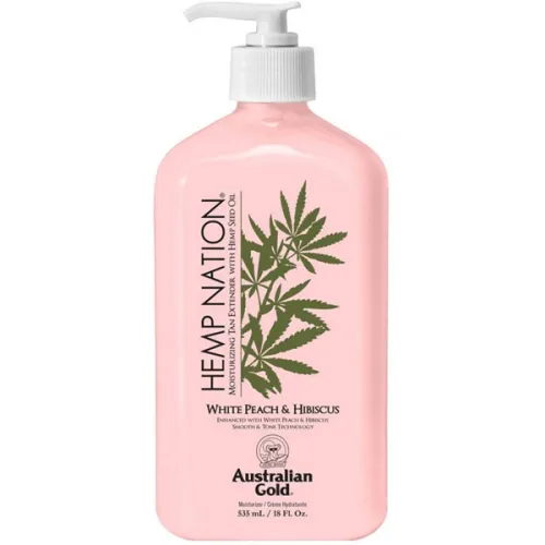 Увлажняющий лосьон после загара «персик и гибискус» Australian Gold Hemp Nation White Peach & Hibiscus Body Lotion, 535 мл.