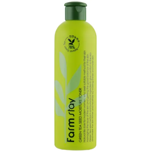 Зволожуючий тонер для обличчя FarmStay Green Tea Seed Moisture Toner з насінням зеленого чаю, 300 мл.