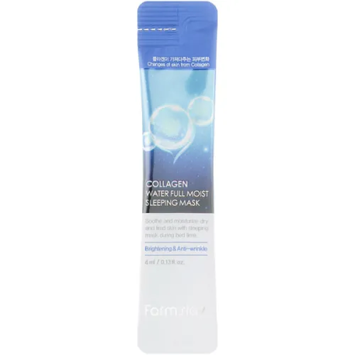 Ночная увлажняющая маска для лица FarmStay Collagen Water Full Moist Sleeping Mask с коллагеном, 4 мл.