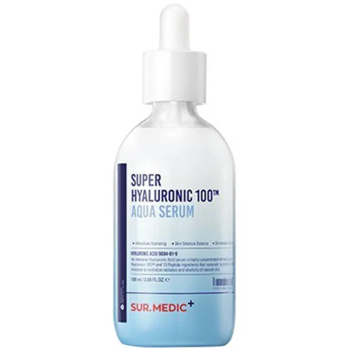 Увлажняющая сыворотка для лица Neogen Sur.Medic Super Hyaluronic 100 Aqua Serum с гиалуроновой кислотой и петидами, 100 мл.