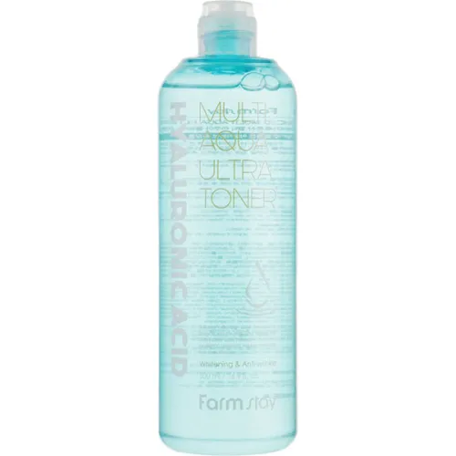 Тонер для обличчя FarmStay Hyaluronic Acid Multi Aqua Ultra Toner з гіалуроновою кислотою, 500 мл.