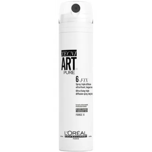 Спрей для ультра-сильной фиксации L’Oreal Professionnel Tecni.Art Pure 6-Fix Spray, 250 мл.
