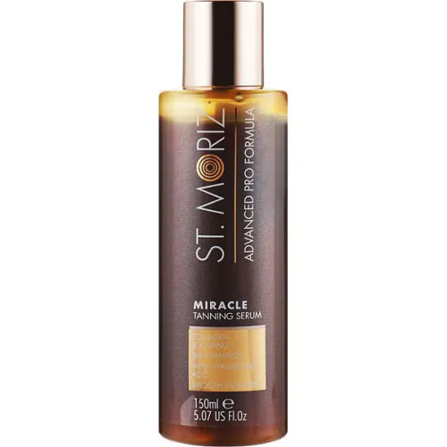 Увлажняющая сыворотка-автобронзат St.Moriz Advanced Pro Formula Miracle Tanning Serum с гиалуроновой кислотой, 150 мл.