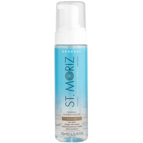 Автобронзат-мусс для постепенного загара St.Moriz Professional Clear Gradual Tanning Mousse Medium, 200 мл.