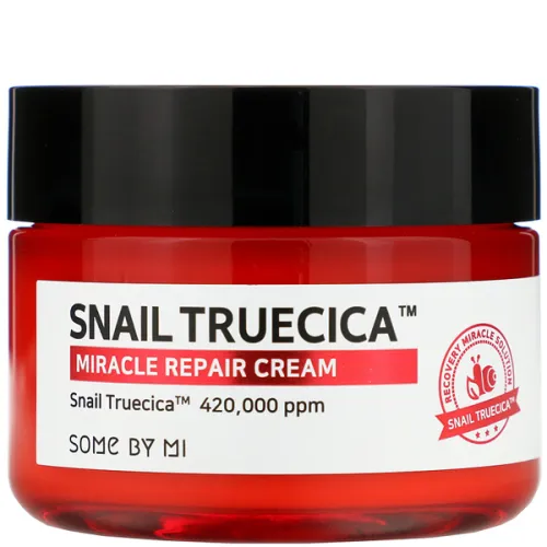 Восстанавливающий крем для лица Some By Mi Snail Truecica Miracle Repair Cream с муцином улитки и керамидами, 60 г.