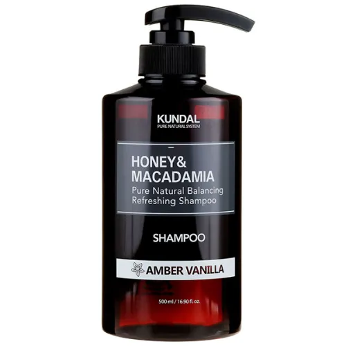 Шампунь для волосся «бурштинова ваніль» Kundal Honey & Macadamia Amber Vanilla Shampoo, 500 мл.