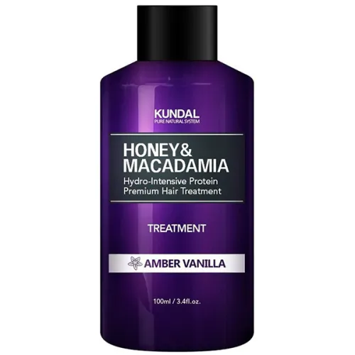 Кондиціонер для волосся «бурштинова ваніль» Kundal Honey & Macadamia Treatment Amber Vanilla, 100 мл.