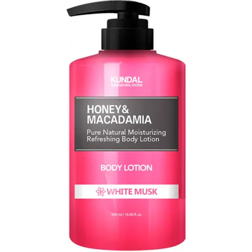 Лосьйон для тіла «білий мускус» Kundal Honey & Macadamia Body Lotion White Musk, 500 мл.