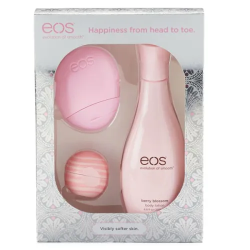 Подарунковий набір «полуничний» EOS Happiness From Head to Toe Berry Blossom