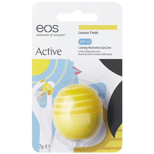 Органічний бальзам для губ «лимон» EOS Active Protection Lip Balm Lemon Twist SPF15