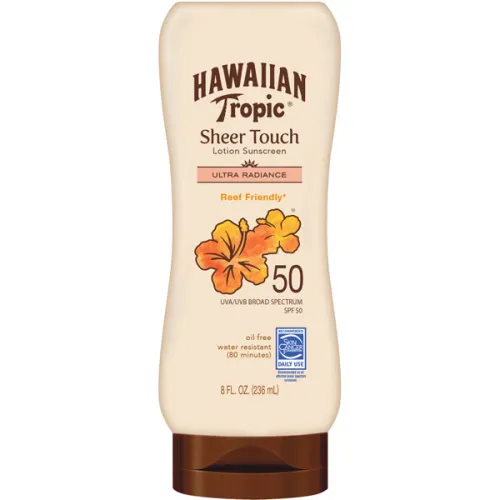 Солнцезащитный лосьон для лица и тела Hawaiian Tropic Sheer Touch Lotion Sunscreen Ultra Radiance SPF50, 236 мл.