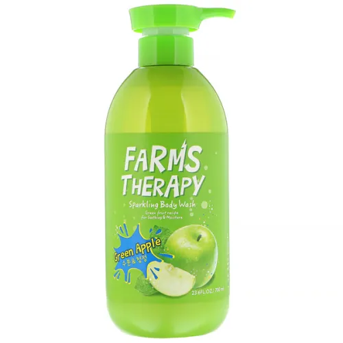 Гель для душа Farms Therapy Sparkling Body Wash Green Apple с экстрактом зеленого яблока, 700 мл.