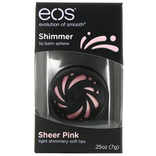 Органічний бальзам для губ EOS Lip Balm Sphere Shimmer Sheer Pink із шимером «рожевий»