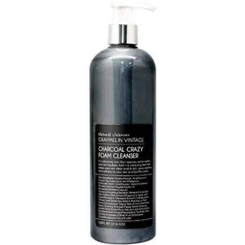 Пенка для умывания Graymelin Charcoal Crazy Foam Cleanser с древесным углем, 500 мл.