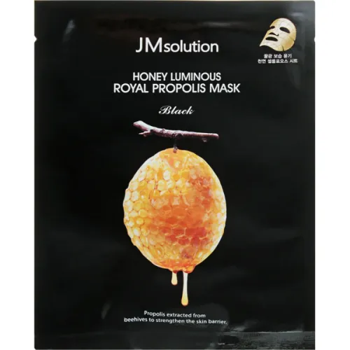 Антивозрастная тканевая маска для лица JMsolution Honey Luminous Royal Propolis Mask с экстрактом прополиса, 30 мл.