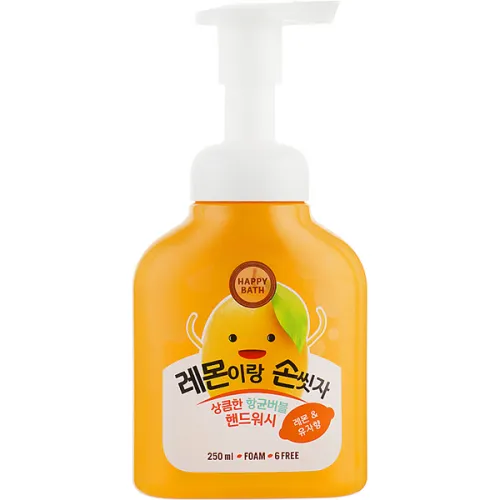 Жидкое мыло для рук Happy Bath Bubble Hand Wash Lemon с экстрактом лимона, 250 мл.