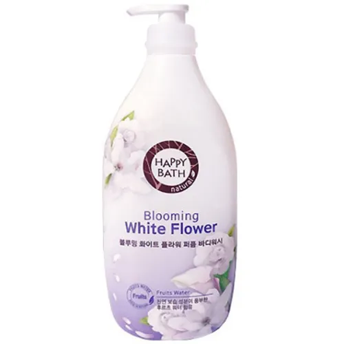 Гель для душа Happy Bath Blooming White Flower Perfume Body Wash с ароматом цветов белой лилии, 1200 мл.
