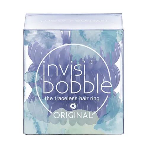 Резинка-браслет для волосся «синя» Invisibobble Secret Garden Lucky Fountain