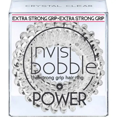 Резинка-браслет для волосся сильної фіксації «прозора» Invisibobble Power Crystal Clear
