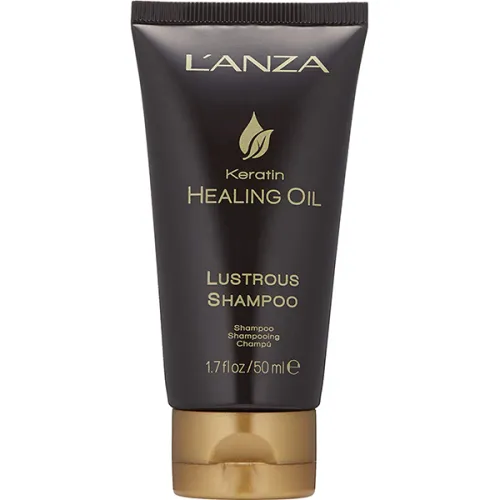 Відновлюючий шампунь для волосся L’anza Keratin Healing Oil Lustrous Shampoo з кератиновим еліксиром, 50 мл.