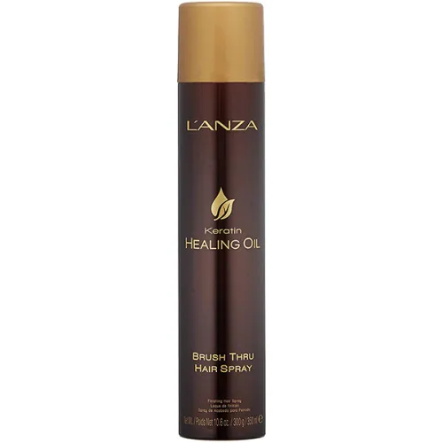 Спрей для укладання волосся L’anza Keratin Healing Oil Brush Thru Hair Spray з кератиновим еліксиром, 350 мл.