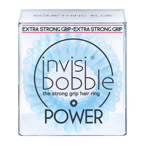 Резинка-браслет для волосся сильної фіксації «блакитна» Invisibobble Power Something Blue