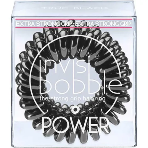 Резинка-браслет для волос сильной фиксации «черная» Invisibobble Power True Black