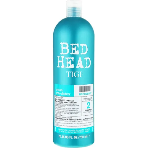 Зволожуючий шампунь для сухого та пошкодженого волосся Tigi Bed Head Urban Anti+Dotes Recovery Shampoo, 750 мл.