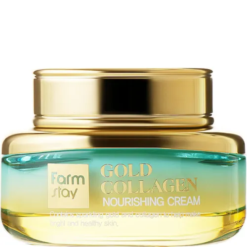 Питательный крем для лица FarmStay Gold Collagen Nourishing Cream с золотом и коллагеном, 55 мл.