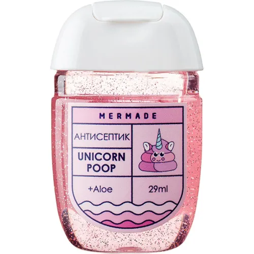 Антибактеріальний гель для рук «єдиноріг» Mermade Unicorn Poop Gel Sanitizer, 29 мл.