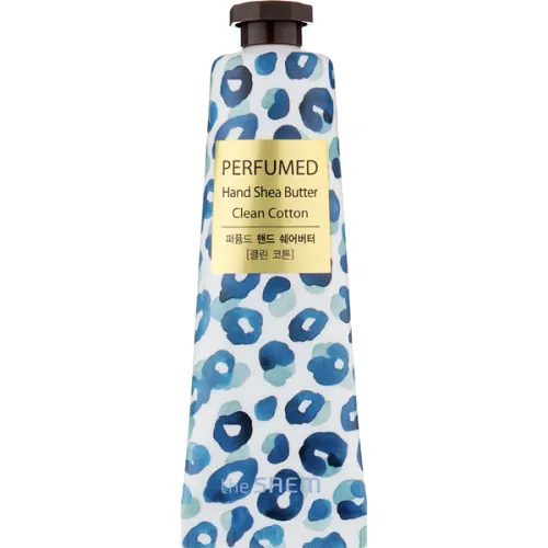 Парфумований крем-есенція для рук The Saem Perfumed Hand Shea Butter Clean Cotton з екстрактом бавовни, 30 мл.