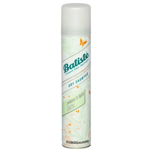 Сухой шампунь Batiste Dry Shampoo Natural & Light Bare с легким ароматом, 200 мл.