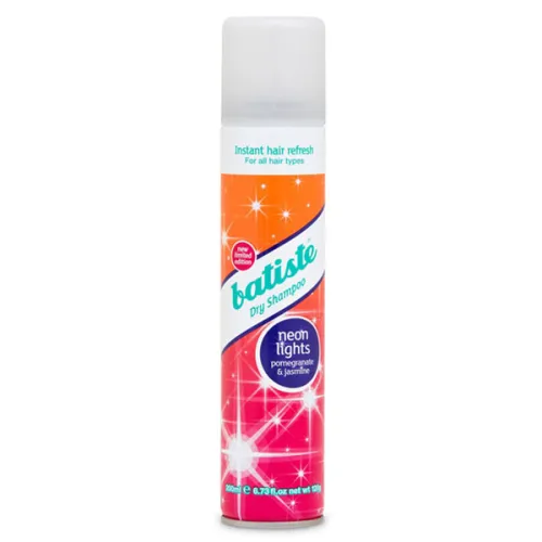 Сухой шампунь Batiste Dry Shampoo Neon Lights Pomegranate & Jasmine с яркими фруктовым ароматом, 200 мл.
