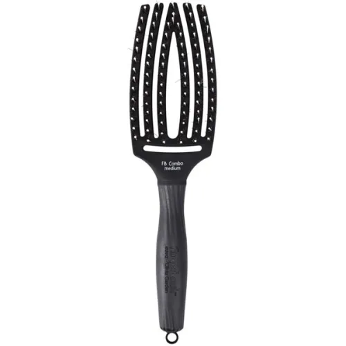 Комбінована масажна щітка для волосся Olivia Garden Finger Brush Combo Medium Black