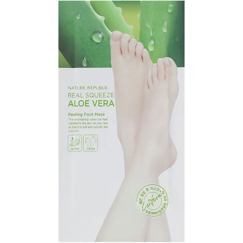 Пілінг-маска для ніг Nature Republic Foot & Nature Aloe Vera Peeling Foot Mask з екстрактом алоє, 25 мл.