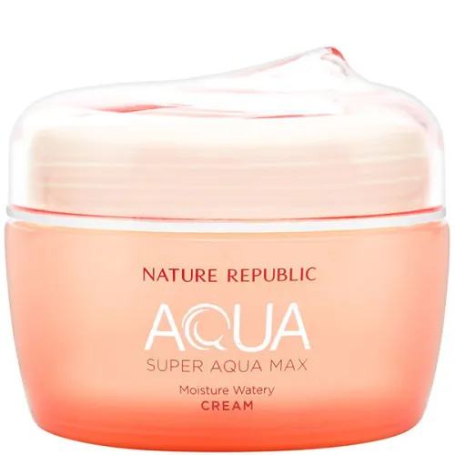 Увлажняющий крем для сухой и нормальной кожи лица Nature Republic Super Aqua Max Moisture Watery Cream, 80 мл.