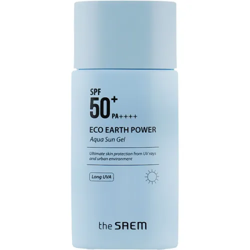 Солнцезащитный гель для лица The Saem Eco Earth Power Aqua Sun Gel SPF50+ PA++++ с экстрактом календулы, 60 мл.