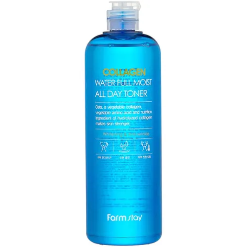 Ежедневный коллагеновый тонер для лица FarmStay Collagen Water Full Moist All Day Toner, 500 мл.