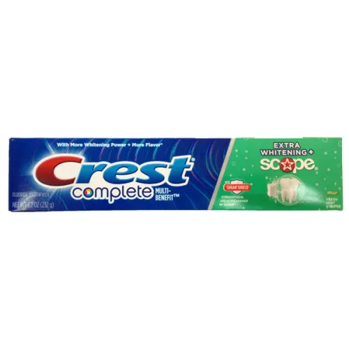 Отбеливающая зубная паста Crest Complete Multi-Benefit Toothpaste Extra Whitening Plus Scope Fresh Mint, 232 г.