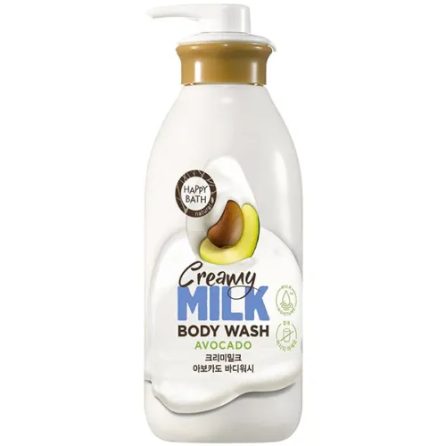 Увлажняющий крем-гель для душа Happy Bath Creamy Milk Body Wash Avocado с экстрактом авокадо, 730 мл.