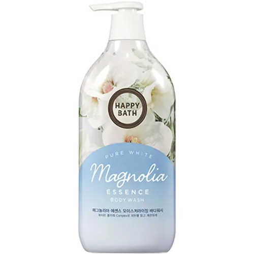 Гель-эссенция для душа Happy Bath Pure White Magnolia Essence Body Wash с экстрактом цветов магнолии, 900 мл.