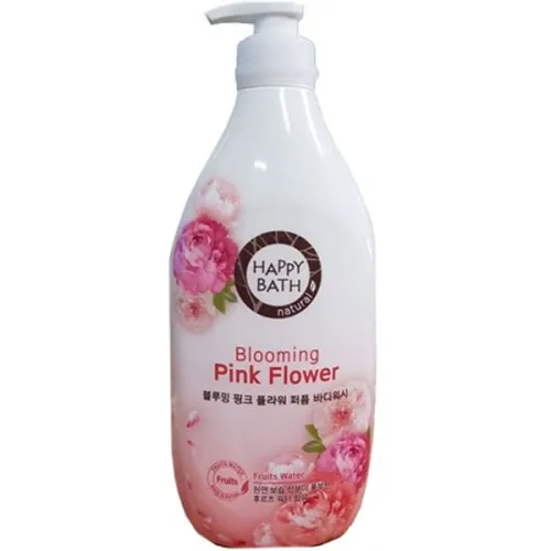 Гель для душа Happy Bath Blooming Pink Flower Perfume Body Wash с ароматом цветов пиона, 1200 мл.