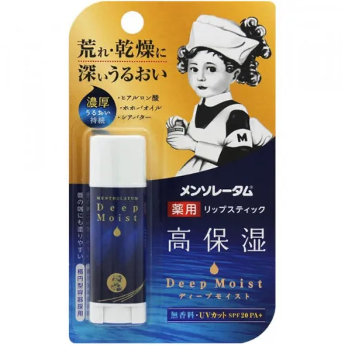 Бальзам для губ Mentholatum Deep Moist Lip Balm SPF20 PA+ із гіалуроновою кислотою, 4.5 г.