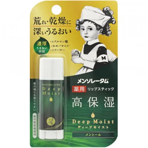 Бальзам для губ Mentholatum Deep Moist Lip Balm Menthol із гіалуроновою кислотою «ментол», 4.5 г.