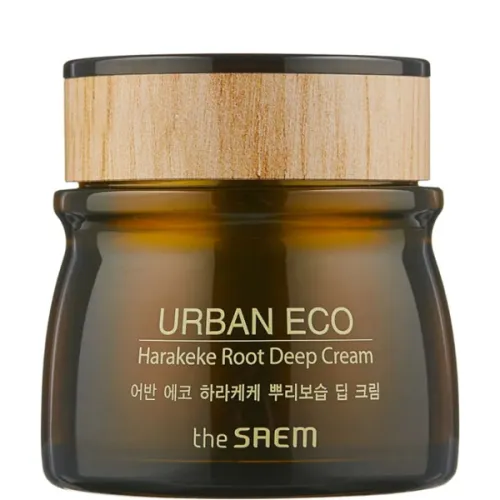Увлажняющий крем для лица The Saem Urban Eco Harakeke Root Deep Cream с экстрактом новозеландского льна, 60 мл.