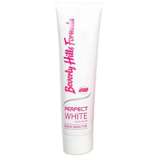 Відбілююча зубна паста Beverly Hills Formula Perfect White Black Sensitive з активованим вугіллям для чутливих зубів, 100 мл.