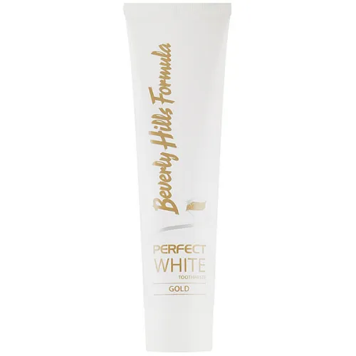 Отбеливающая зубная паста Beverly Hills Formula Perfect White Gold с экстрактом золота, 100 мл.
