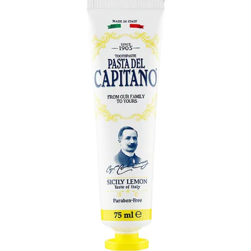 Зубна паста «сицилійський лимон» Pasta Del Capitano Limone Di Sicilia Toothpaste, 75 мл.